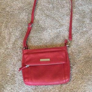 Cute red purse with long adjustable strap